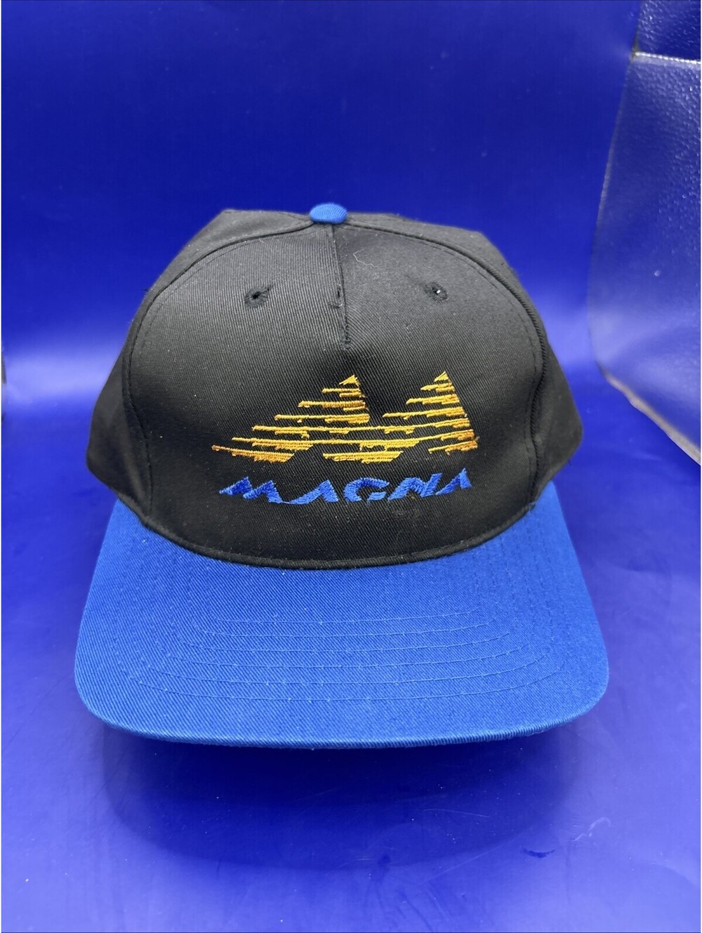 Magna Black and Blue Snapback Baseball Cap